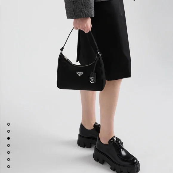 PRADA
Brushed Leather Monolith Loafers with Laces - Picture 5 of 8